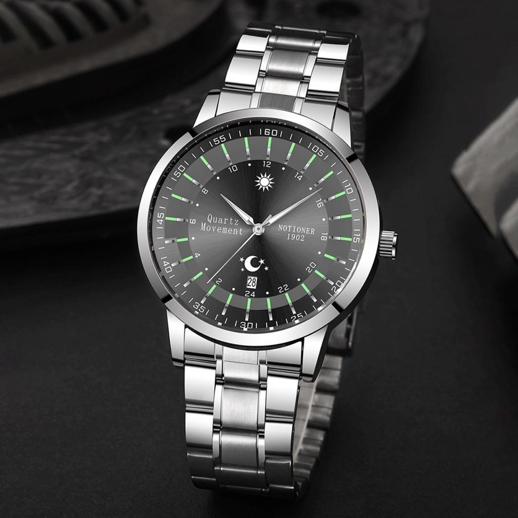 Men'S Stainless Steel Watch Casual Simple Men'S Quartz Watch