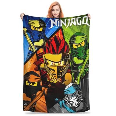 Ninjagos Flannel Throw Blanket Novelty Home Quilt Soft Plush Xcm for Cozy Comfort