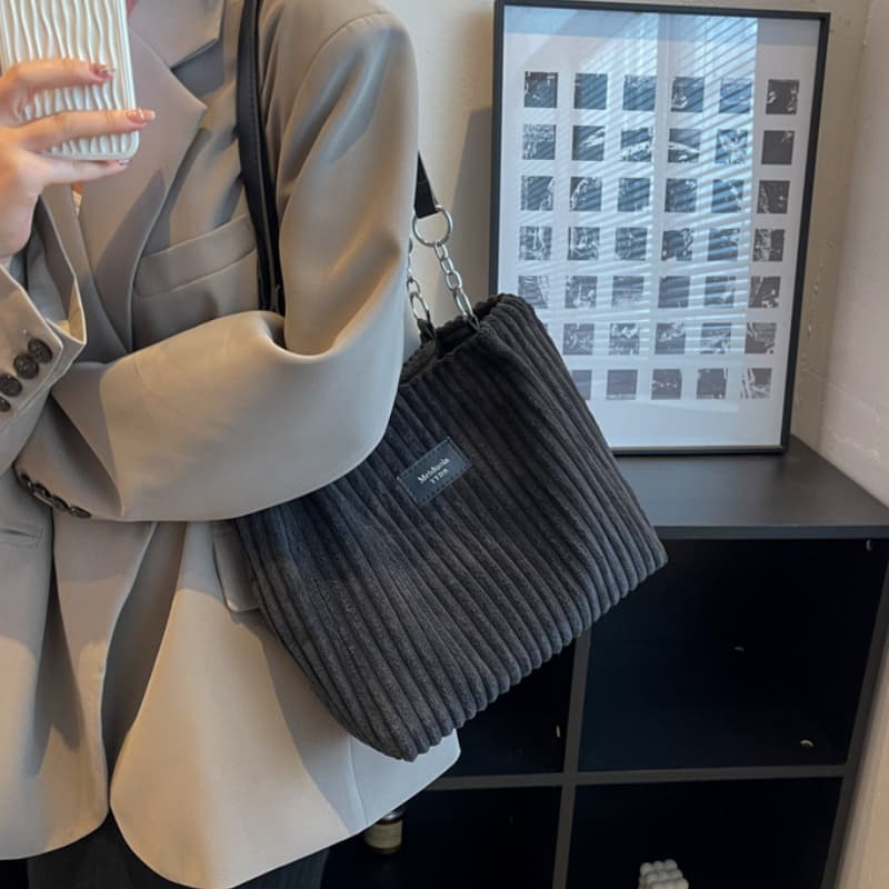 New simple suede shoulder bag women's tote cloth