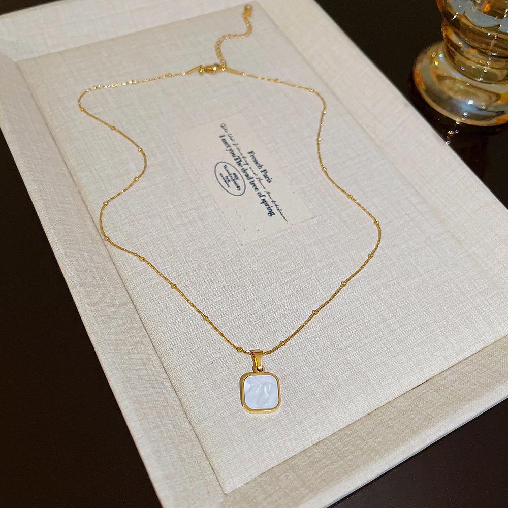 Elegant Titanium Steel Necklace: Chic, Durable, Non-Fading Design for Women