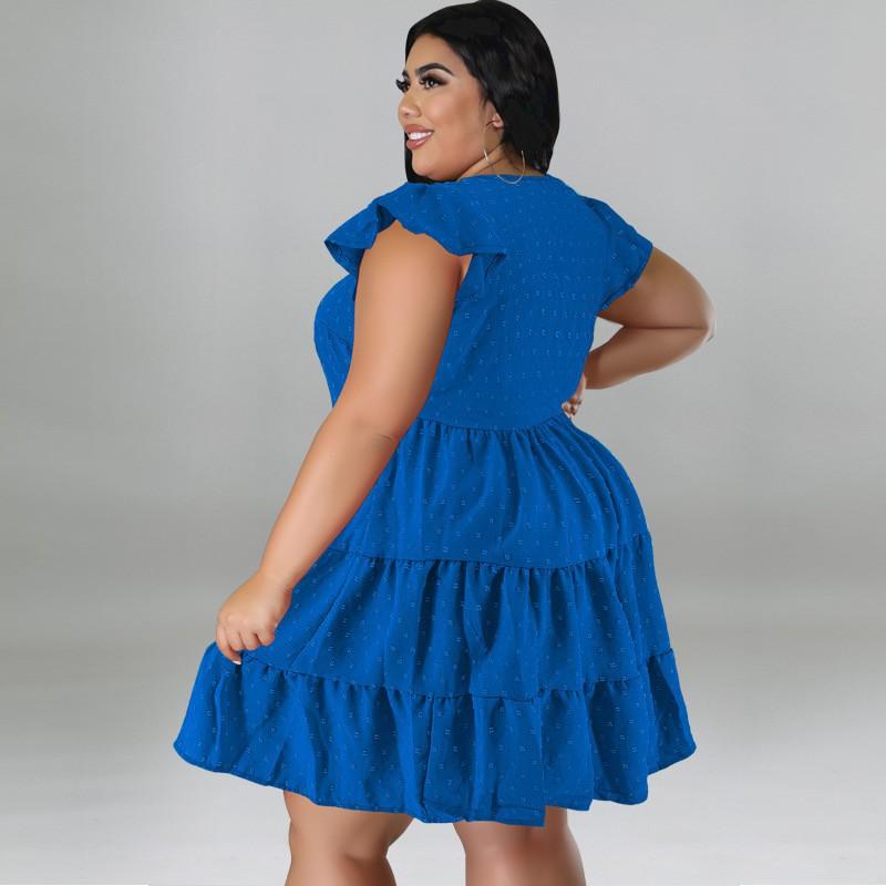 Plus Size Womens Flowy Maxi Dress With Ruched Detail V-Neck Short Sleeve Casual Streetwear Gold Solid Color Milk Silk Fabric