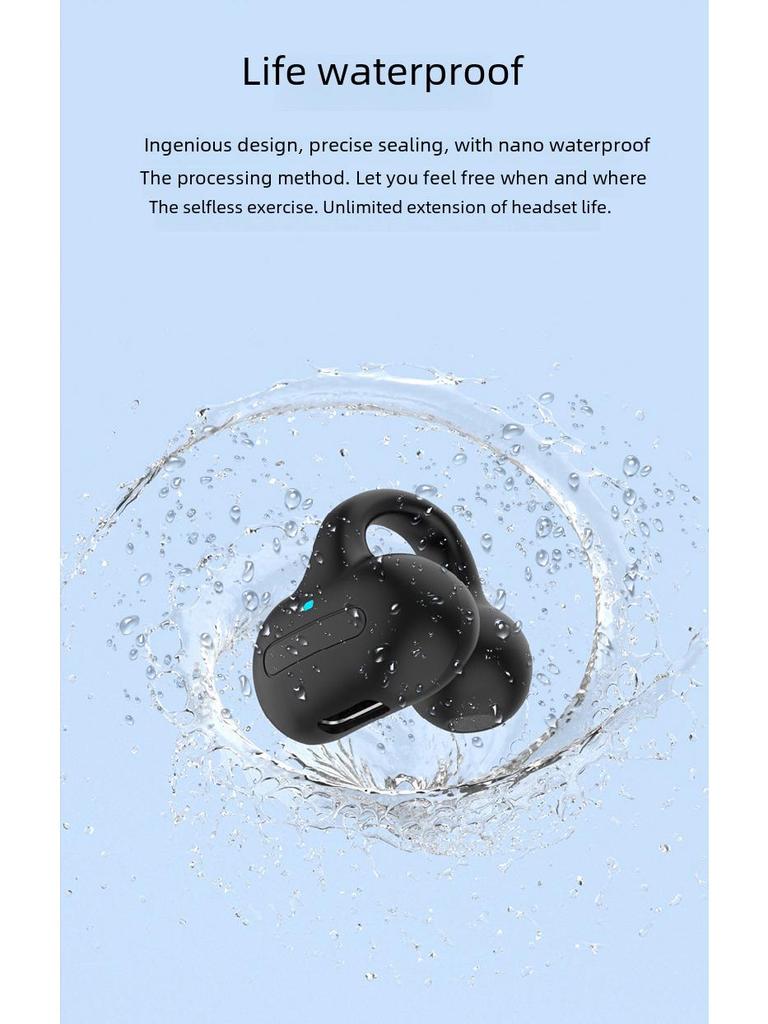 M-S8 Wireless Bluetooth Ear Clip Headset: Stereo, Single Ear, Sport, Business, Air Conduction