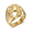 Punk Horseshoe Horse Head Ring Male Wholesale Gold Color Stainless Steel Big Animal Rings For Men Fashion Party Jewelry Gift