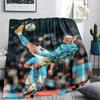 Erling Haaland Bedruckte Flanelldecke, weicher Überwurf für Schlafzimmer Sofa, waschbar, Fußballfan-Merchandise, tolles Geschenk.