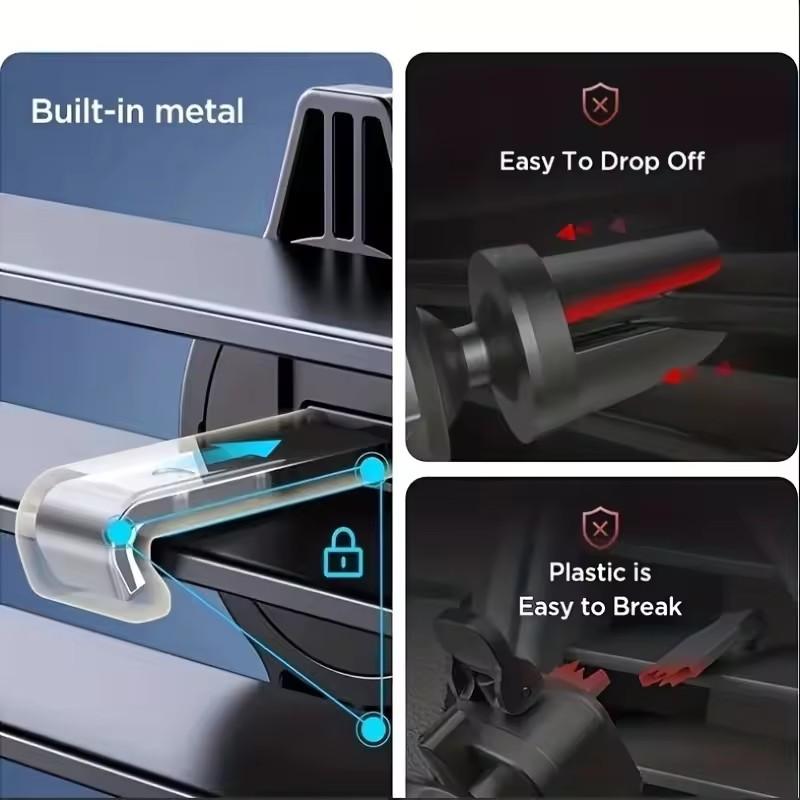 Universal Car Air Vent Phone Holder Gravity Clip Mount 360° Rotation Adjustable Bracket for iPhone 15 16 12 Samsung Xiaomi