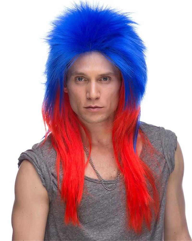 New Kill Matt Style Long Straight Hair Synthetic Wig Chemical Fiber Fluffy Punk Rock Halloween Party Wig