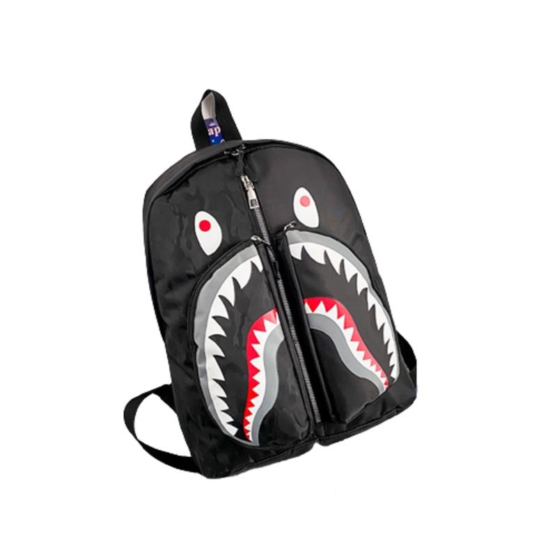 

Backpack Shark Schoolbag Students Large Capacity Light Weight For Teenagers чёрный