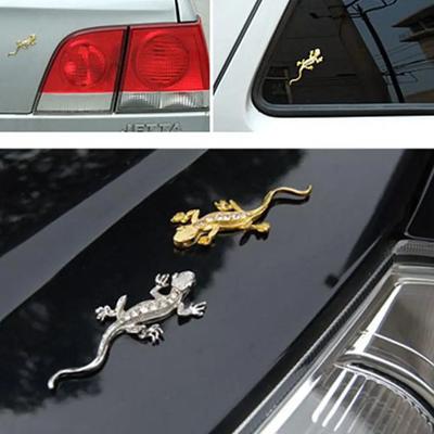 Car 3D Sticker Diamond Gekko Japonicus Auto Motorcycle Emblem Badge Car Metal Decals Car Window Sticker Decor for Accessories