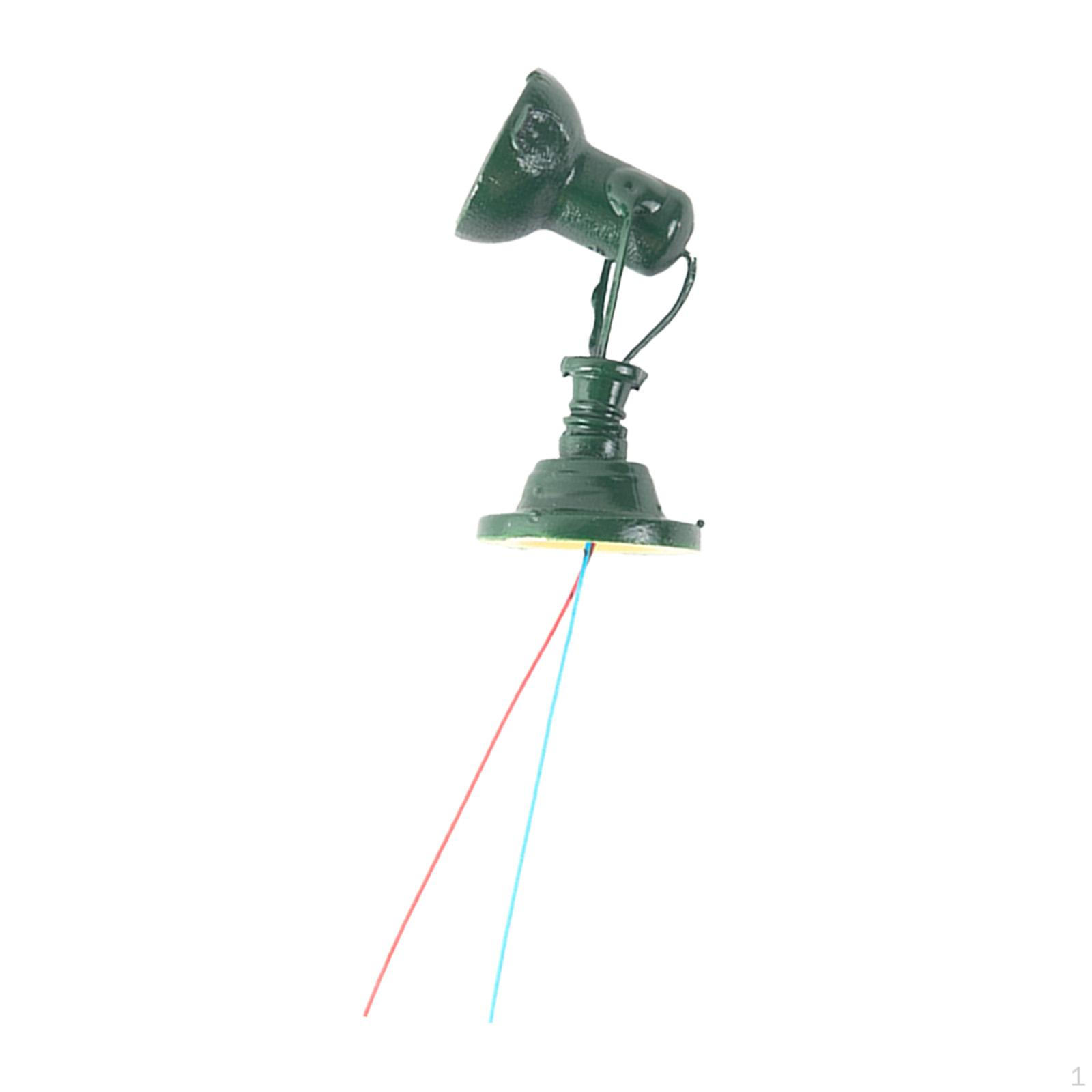 

Model Landscape Lamppost Sand Table Reflector Lamp 1/87 Scale DIY Scene Villages Post Lights Train Green