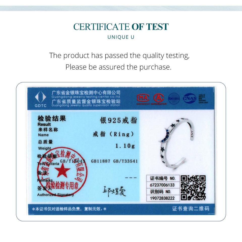 BAMOER 925 Sterling Silber Sonne und Mond Stapelbarer Öffnungsring Paarring für Frauen Schicker feiner Schmuck für Paare