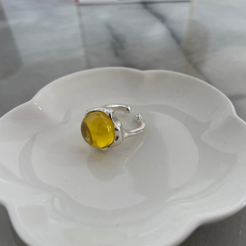 Pink Elegant Zirconia 925 Sterling Silver Ring For Women Unique Adjustable Open Ring