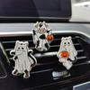 Auto-Lufterfrischer-Clips Geist Katze Aromatherapie für Lüftungsschlitz Gruselige Kuh Halloween Langanhaltender Duft Gerüche Reinigung Auto Dekoration