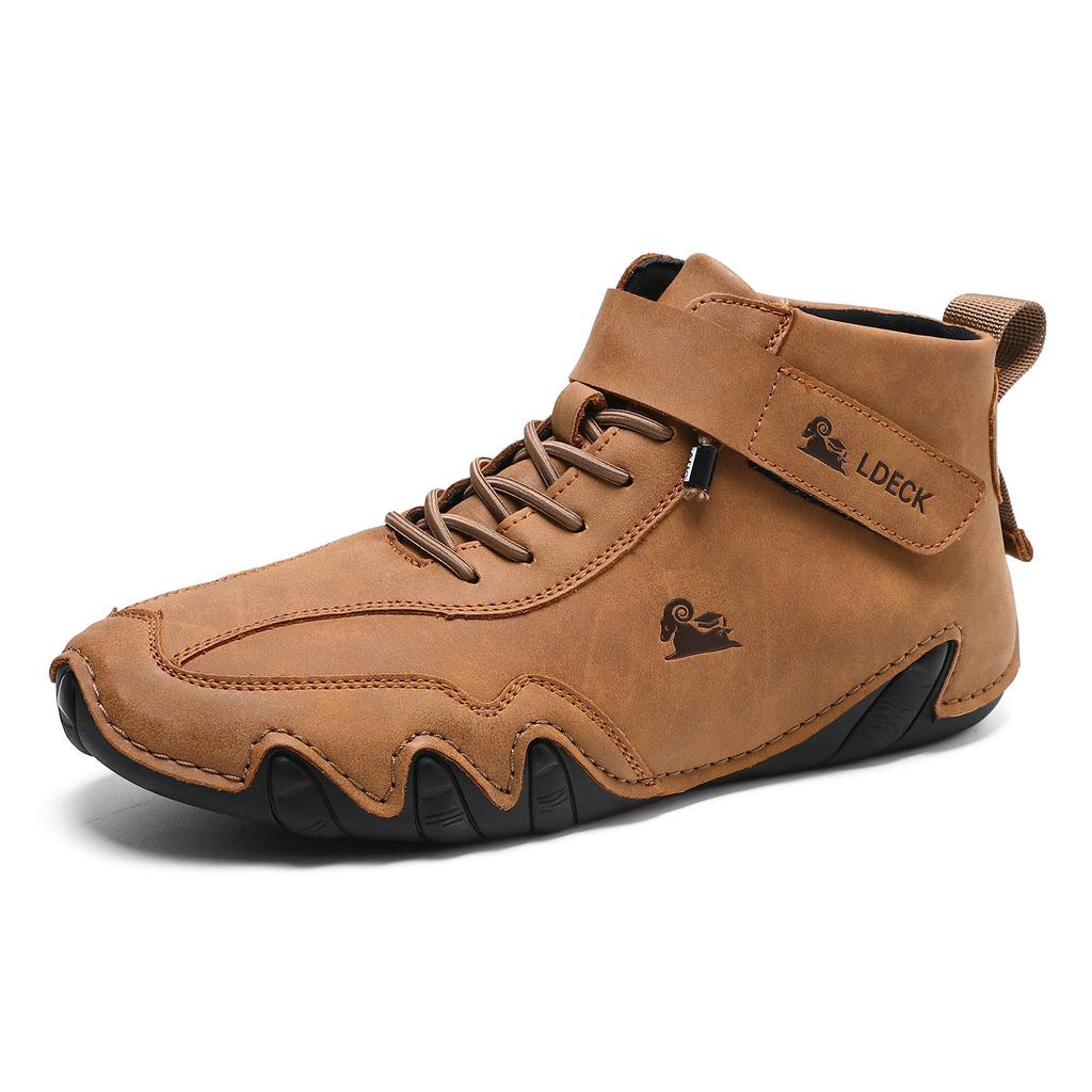 Men Casual Boots Leather Men Shoes Luxury Brand High Quality Ankle Boots Waterproof Winter Sport Shoes for Men Motorcycle Boots