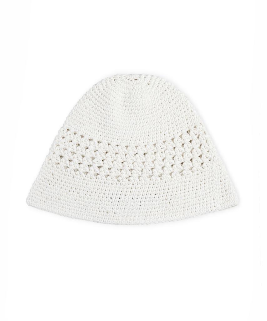 Mattengkim Crochet Cotton Bucket Hat In White