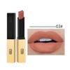Sichtbar kleiner Goldbarren klebt nicht in der Tasse, Mattrot, 16 Farben, goldene Tube, Nude-Lippenstift, Schönheit