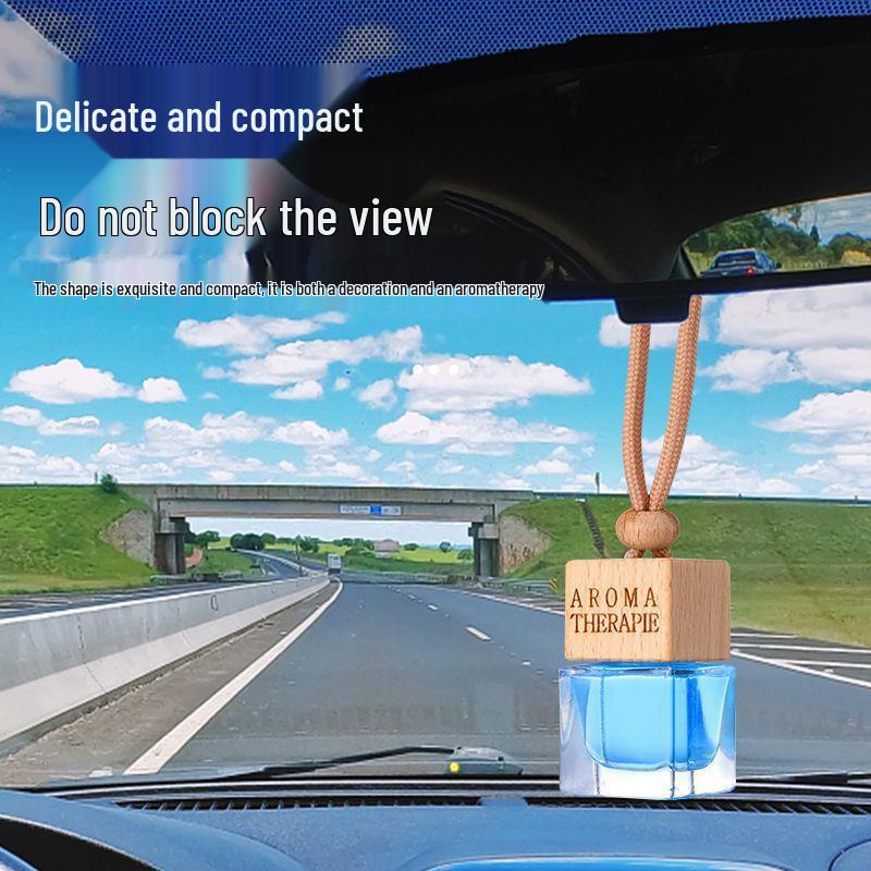 Aromatherapy Flameless Car Diffuser – Orange Scent, Essential Oil Perfume Bottle Pendant