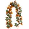 Artificial Fall Maple Leaf Garland Fake Plants Hanging Vines For Home Fireplace Party Garden Halloween Wedding Decor