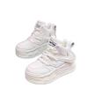 Rundkopf vielseitige Mode Studentin 2025 Frühling und Herbst neue High-Top kleine weiße Schuhe weiblich niedliche Plateau Sport-Board-Schuhe
