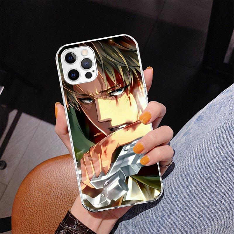 

Levi Attack Phone Case For iPhone 17 Air 16 Pro Max 16E 15 + 14 Plus 11 12 13 Mini 7 8 SE Gift Print Cover Fundas 17 Air 16 Pro iPhone 17 Pro Max