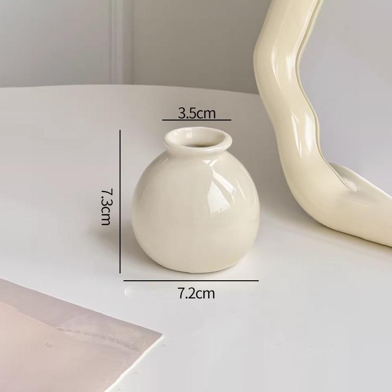 Mini Keramik Blumenvase Nordische Ästhetik Blumentopf Schreibtisch Ästhetische Blumenvasen Blumenarrangement Flasche Heimdekoration