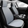 Universal All-Season Linen Car Seat Cushion Set - 3-Piece with Back Cushion and Headrest