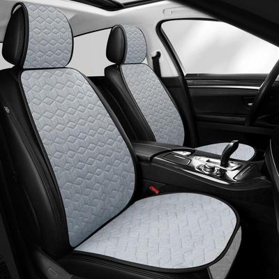 Universal All-Season Linen Car Seat Cushion Set - 3-Piece with Back Cushion and Headrest
