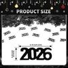 VHUWE 2026 New Years Confetti Black, 2.12 oz Shinny Metallic 2026 Number Confetti for Tables 2026 Happy New Year Decorations New Years Eve Party