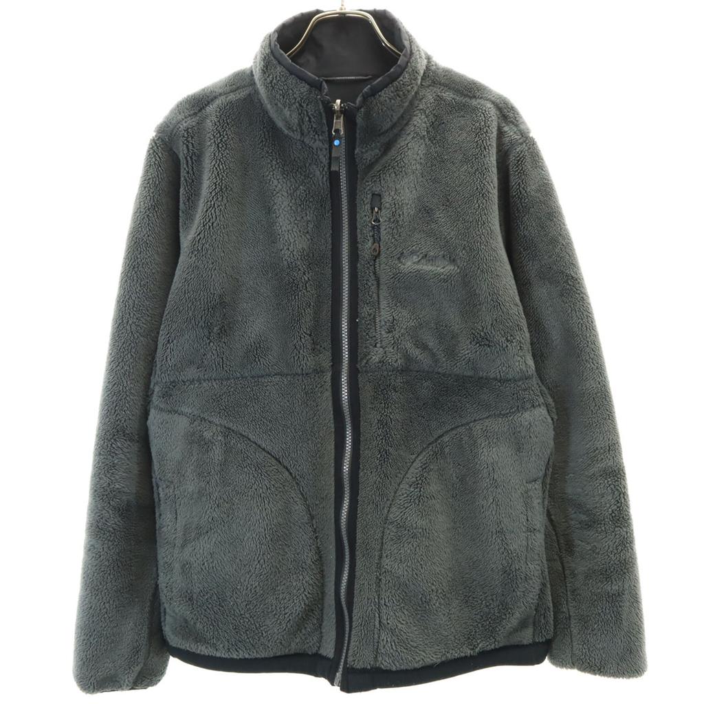 Columbia Waffle fleece Jacket M black Reversible Outdoor Men's Used