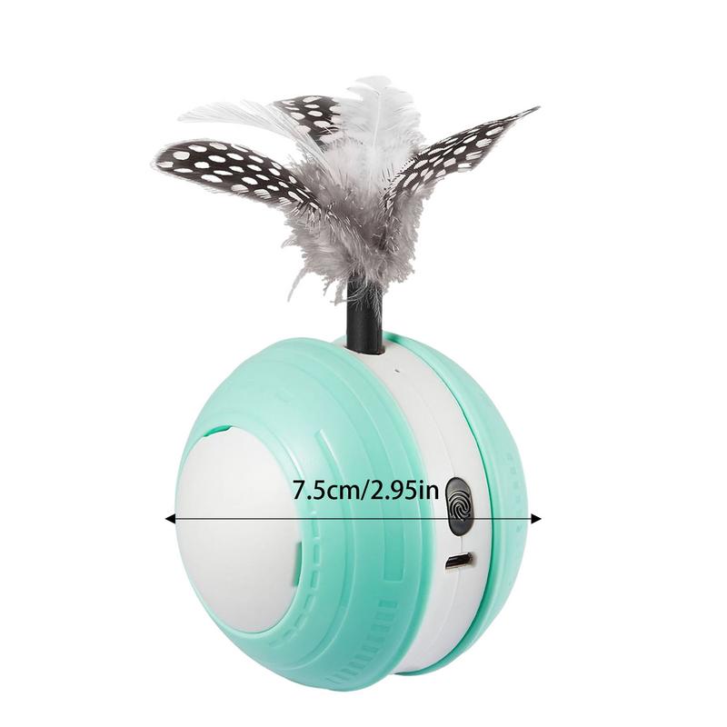 Interactive Cat Ball Toy Interactive Toy Cat Teaser Ball Automatic Moving Cat Ball USB Rechargeable With 2 Modes Smart Cat Toy