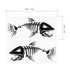 2 Pieces Fish Teeth Mouth Stickers Skeleton Fish Stickers Fishing Boat