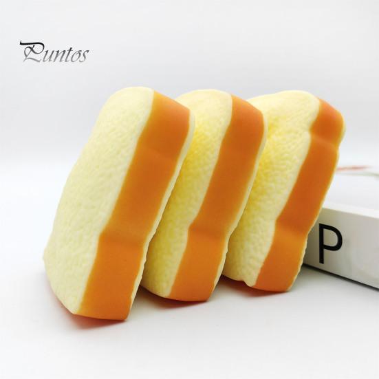 Stress Relief Squeeze Toy 1/2Pcs Simulated Toast Toy, Sliced Bread Sensory Soft Stretchy Fake Food Fidget for Kids Teens Adults Decompression Toys