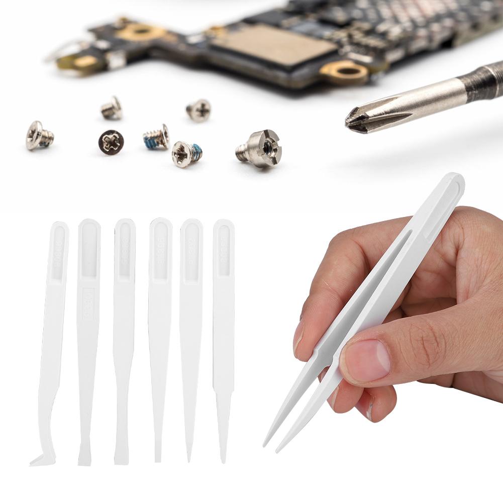 6 buc Pensete Antistatice din Fibră de Carbon Instrument de Reparare pentru Electronică Confecționare Bijuterii