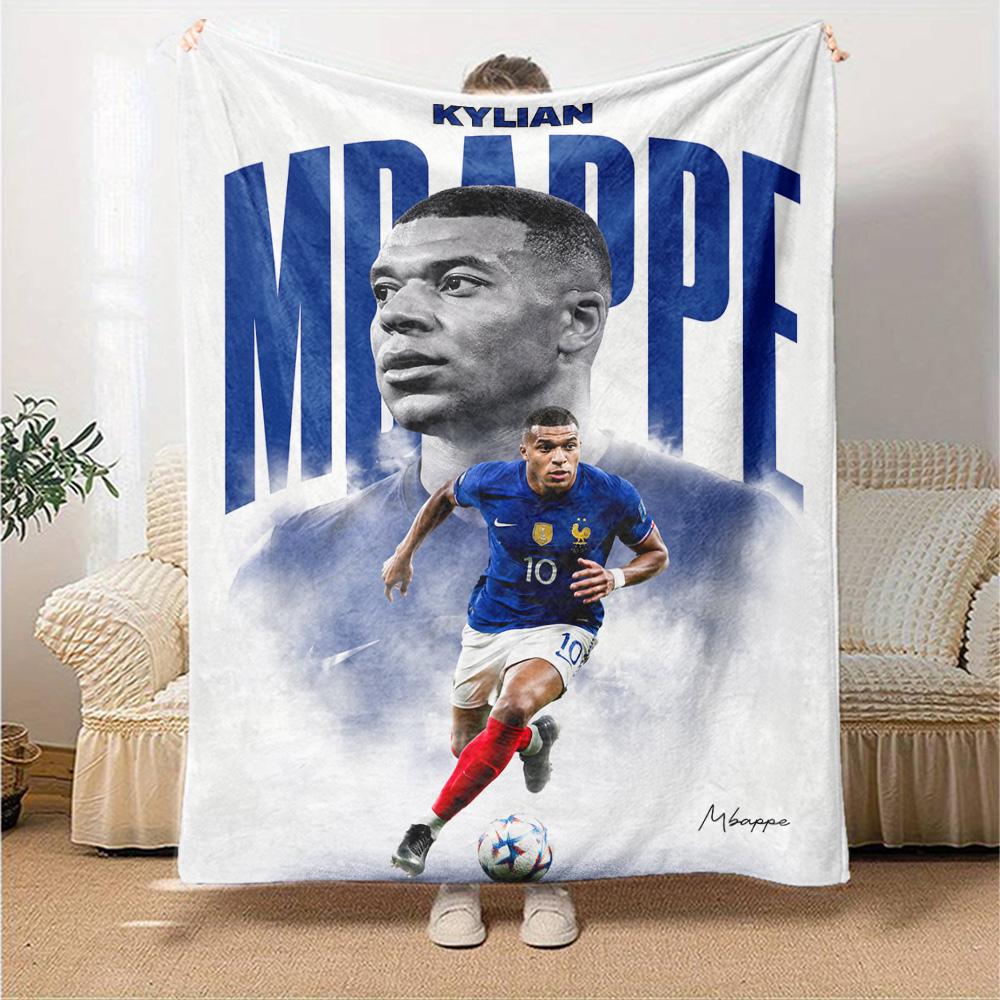 Star Player Kylian Mbappé Blanket Soft Warm Cozy Perfect for Sofa Bedding Livingroom Four Seasons Multipurpose Warmthful Decor