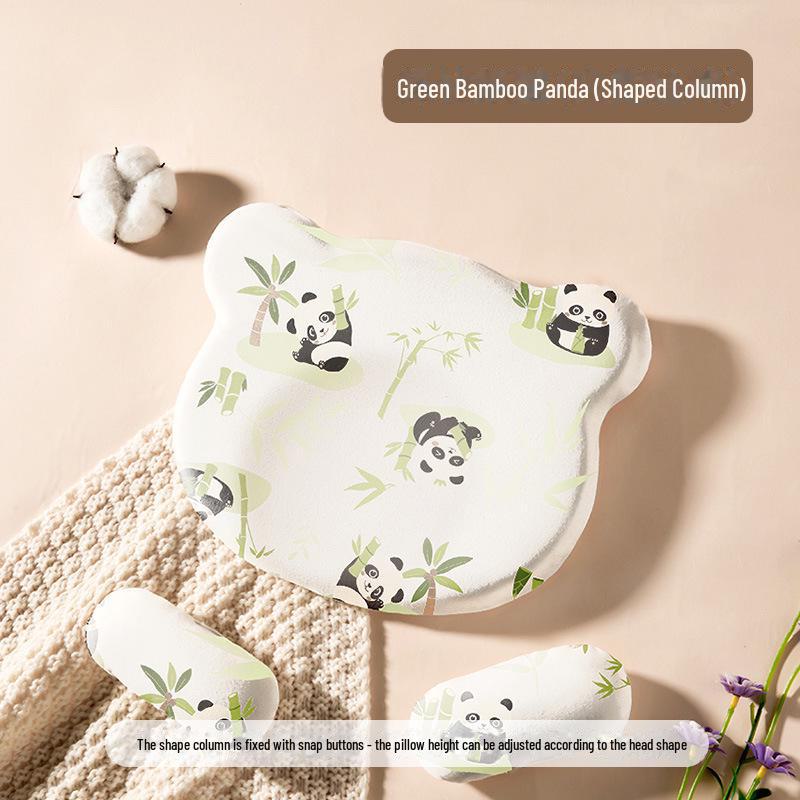 "Baby Memory Foam Pillow: Washable Silicone, 0-1 Years, Round Head Support"
