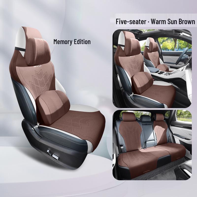 BYD Song Pro Wildleder Autositzkissen, Vier Jahreszeiten, Halbumschließendes Design.