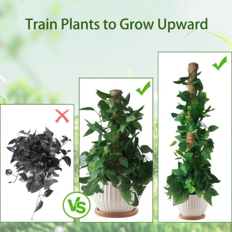 Bendable Moss Pole  Plants Climbing Support Extension Pole Monstera Palm Vines Soporte Stakes Garden Potted Plant Accessories