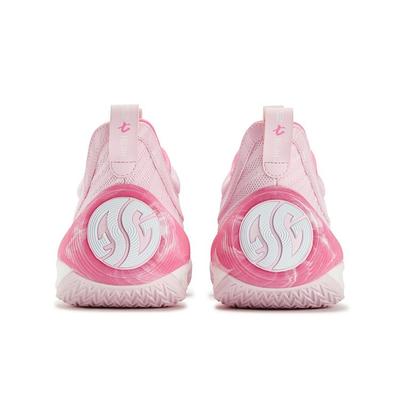 361 Zen 7 Dämpfung Abdeckung Abriebfest Rutschfest Niedrig geschnittene Basketballschuhe Herren Reinweiß Rosa 572531101-5