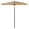 Vidaxl Parasol Ogrodowy Na Stalowym Słupku, Brązowy, 223X223X213 Cm