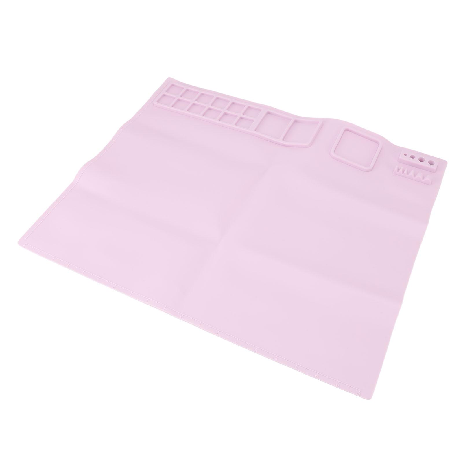 

Силиконовый коврик для рисования 51x42.6см Розовый Гибкий Многоразовый Силиконовый Художественный Коврик с Палитрой для Рисования