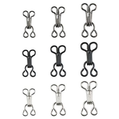 Ganci e Occhielli Chiusura per Reggiseno Abbigliamento Pantaloni Gonna Giacche Fissaggi Cucito Fai da Te Artigianato Bottoni a Pressione Metallici Gancio da Cucito