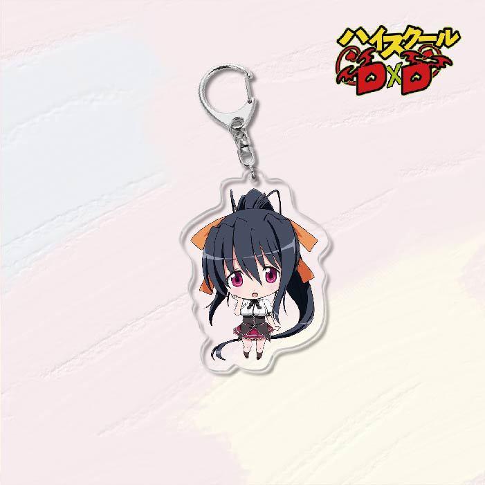 Anime High School DxD HERO Acrylic Keychains Pendant Rias Kureha Accessories Car Key Chain Key Ring Phone Bag Hanging Jewelry