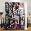 A Vibrant Group of Anime-styled Characters In Diverse Outfits and Poses. for All Seasons Blanket Lunch Break Throw Gift