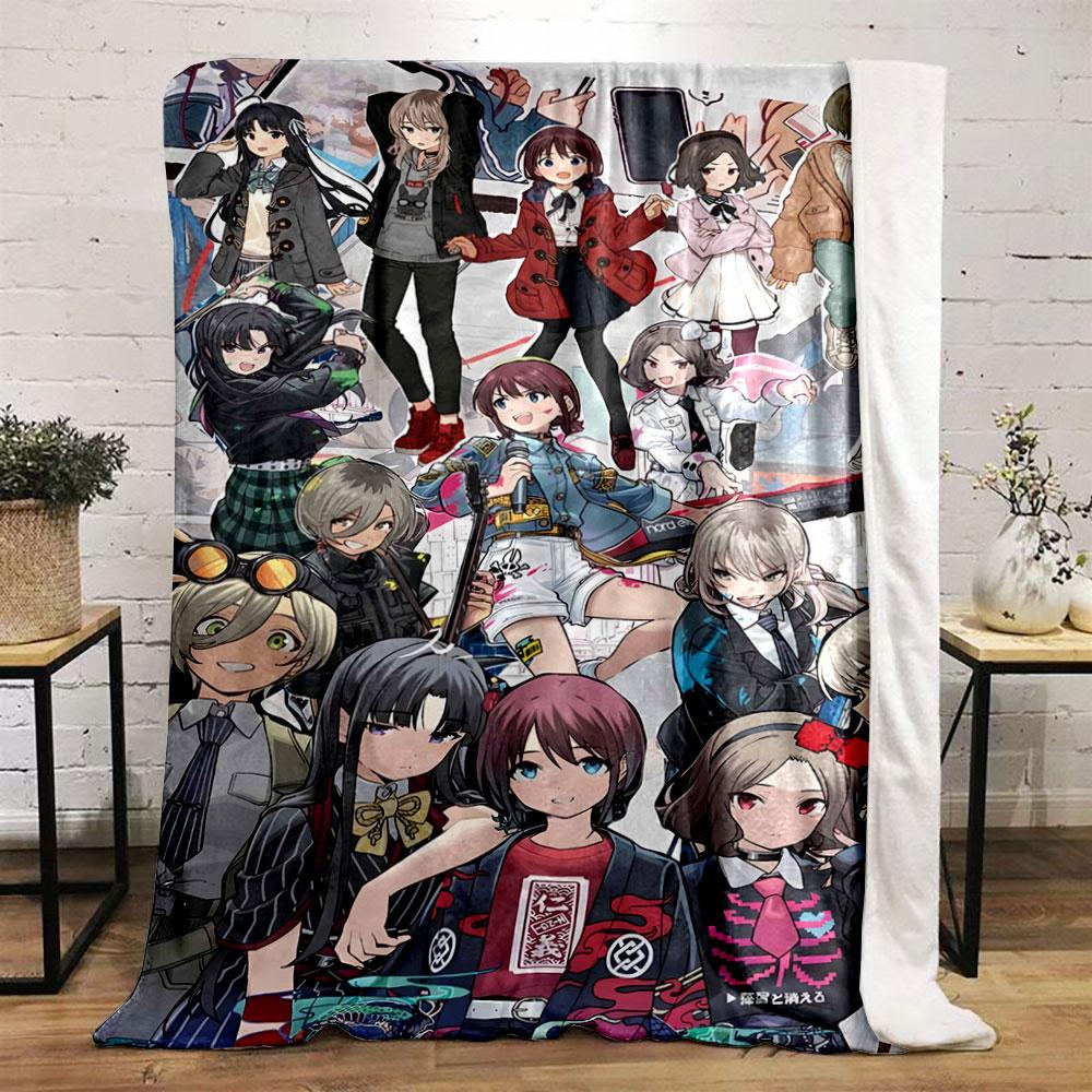 A Vibrant Group of Anime-styled Characters In Diverse Outfits and Poses. for All Seasons Blanket Lunch Break Throw Gift