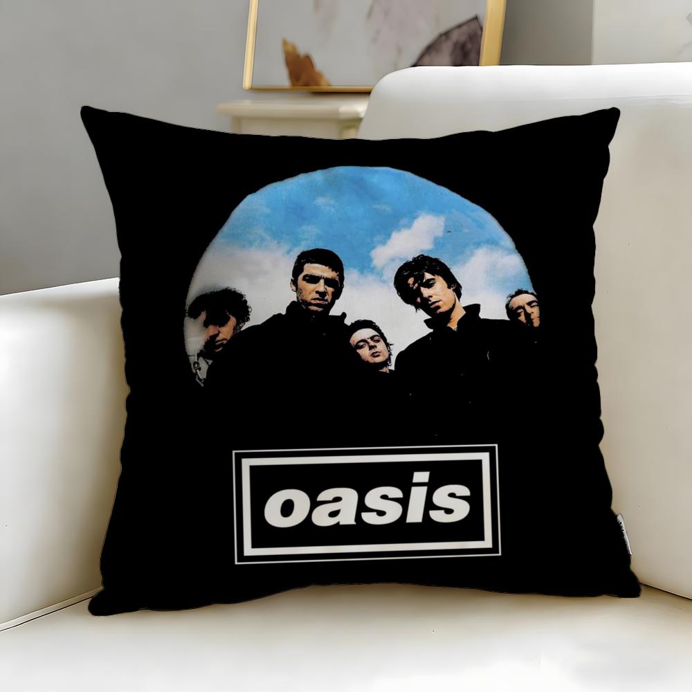 classic band Oasis Cushion Cover Soft  EasyWash Pillow Case  Versatile for Couch Bed Travel and Office