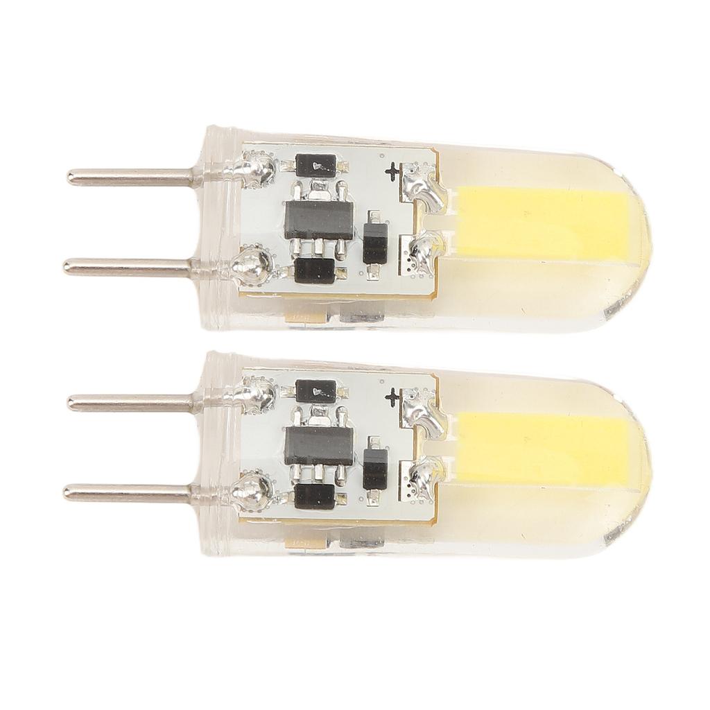 2PCS Silicone LED Light Bulb GY6.35 COB 1505 3W 12V 300LM for Cabinets Closets Outdoor Home Office