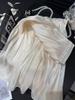 High-Waisted Retro Pleated A-Line Chiffon Skirt with Pearlescent Sheen