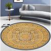 WTEMPO Round Ethnic Style Carpet Full Shop Washable Living Room Carpet Foldable Floor Mat