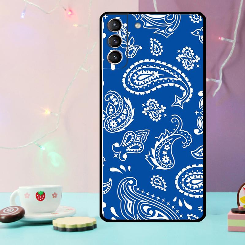 Royal Bandana Paisley Phone Case For Samsung Galaxy S24 Ultra S20 S21 S22 S23 S25 Ultra S9 S10 Plus S24 FE Cover