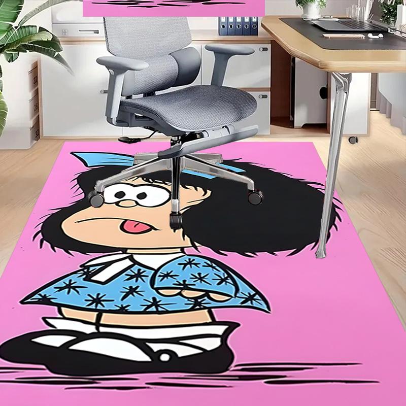 1pc Mafaldas Blue Star Shirt Carpet for Playroom Bedroom Living Room Sofa Home Decor,kids Game Area Rug Non-slip Floor Mat Y73035