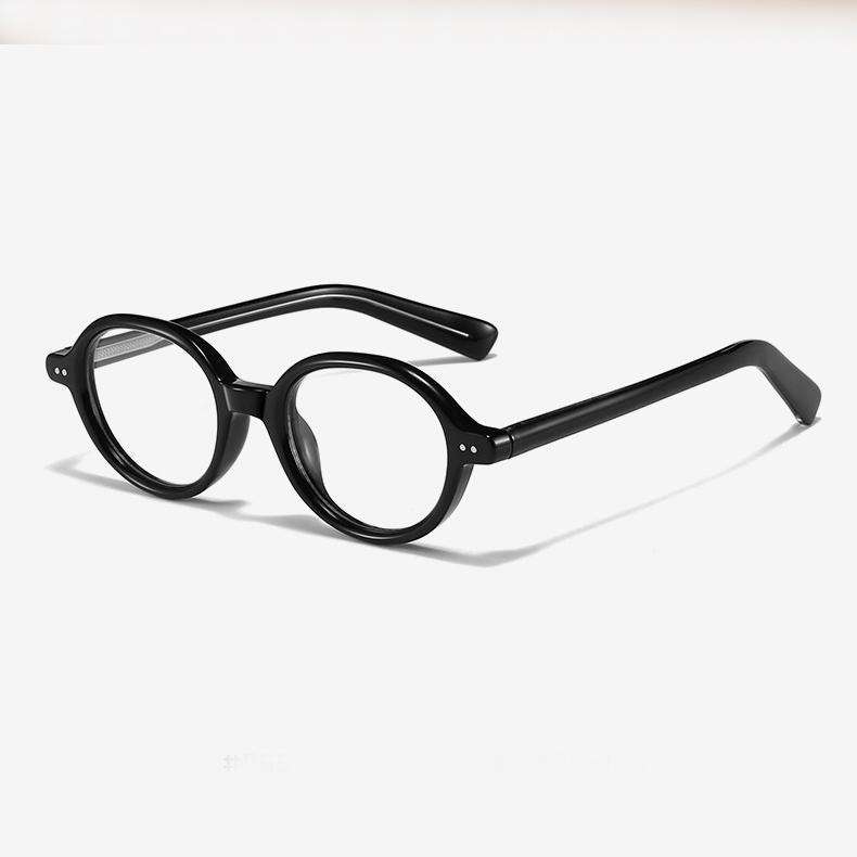 

Japanese-style Retro Artistic Oval Frame Anti-reflection Anti Blue Ray Photochromic Gray brown Glasses Prescription Eyeglasses Single Version&1.56&Anti Blue Ray чорний